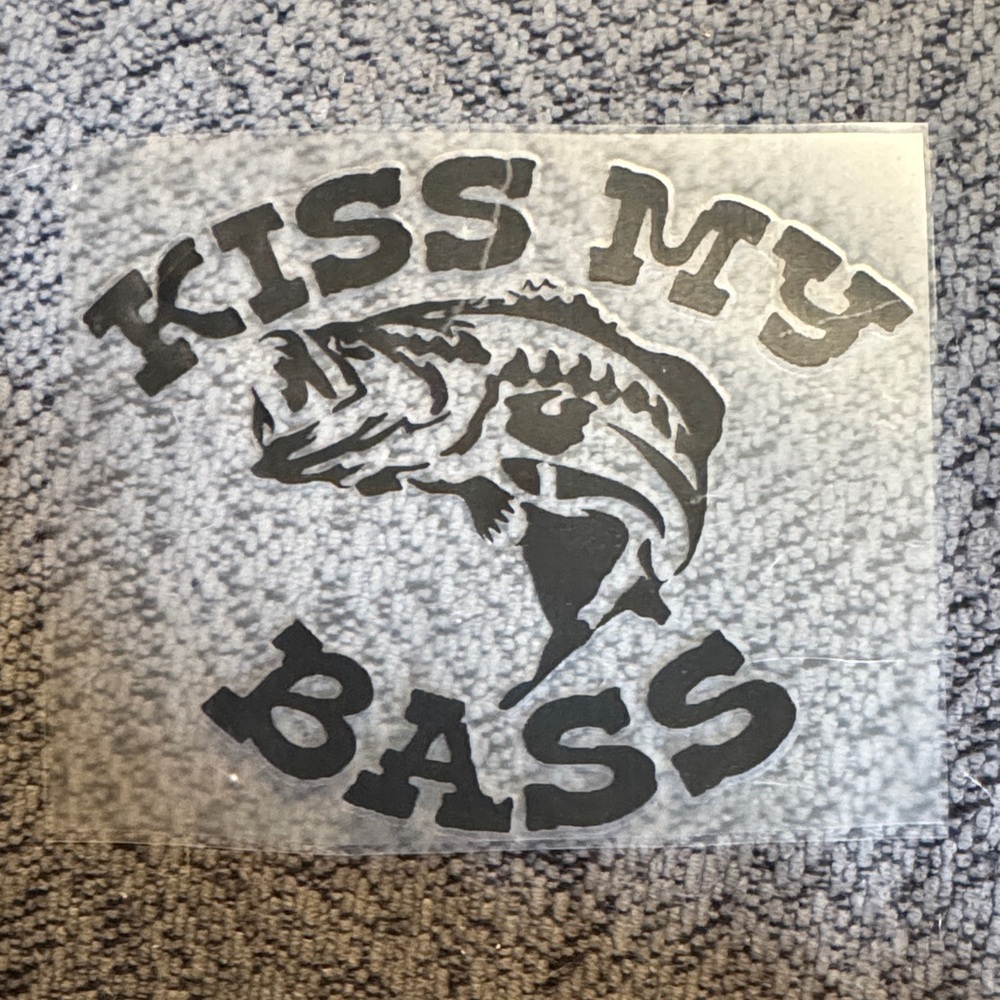 Kiss My Bass Decal - Black